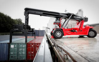 Griepe operates the largest barge handler reachstacker in Europe